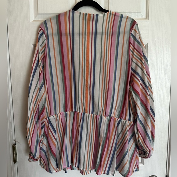 Lane Bryant Flowy Striped Top - Womans Sz 22 - Picture 3 of 3